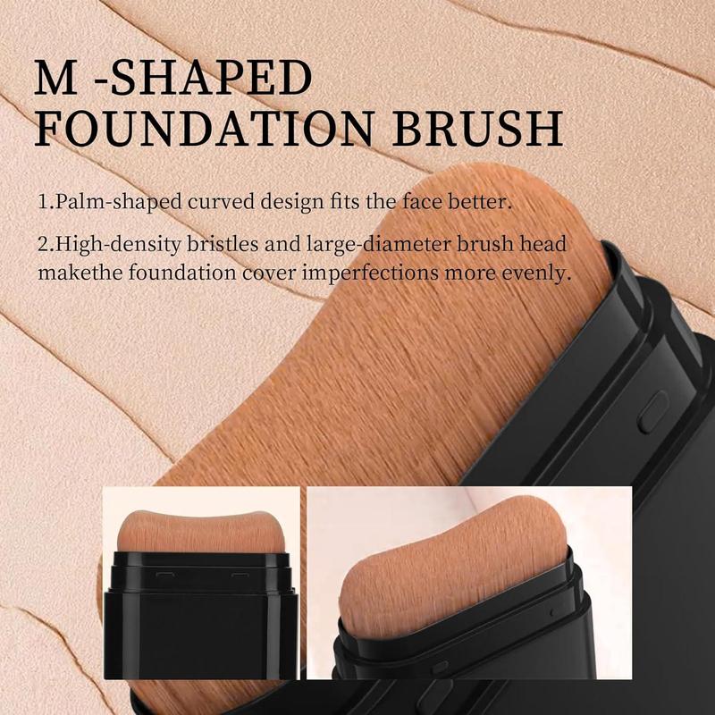 Luminous Dual-Ended Concealer Foundation Stick with Built-in Brushes 24H Long-Lasting Waterproof Sweatproof One-Swipe Even Flawless Base Clear Radiant Skin Foundation Stick Luminous Dual-Ended Concealer Foundation Stick with Built-in Brushes 24H Long-Lasting Waterproof Sweatproof One-Swipe Even Flawless Base Clear Radiant Skin Foundation Stick
