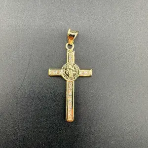Gold 14k pendant cross design for everyday wear