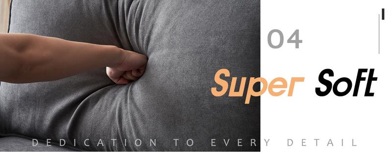 AMERLIFE Sofa, Modern Sofa Couch with USB Charging Ports & Cup Holders, Comfy Sofa- Deep Seat Couch for Living Room