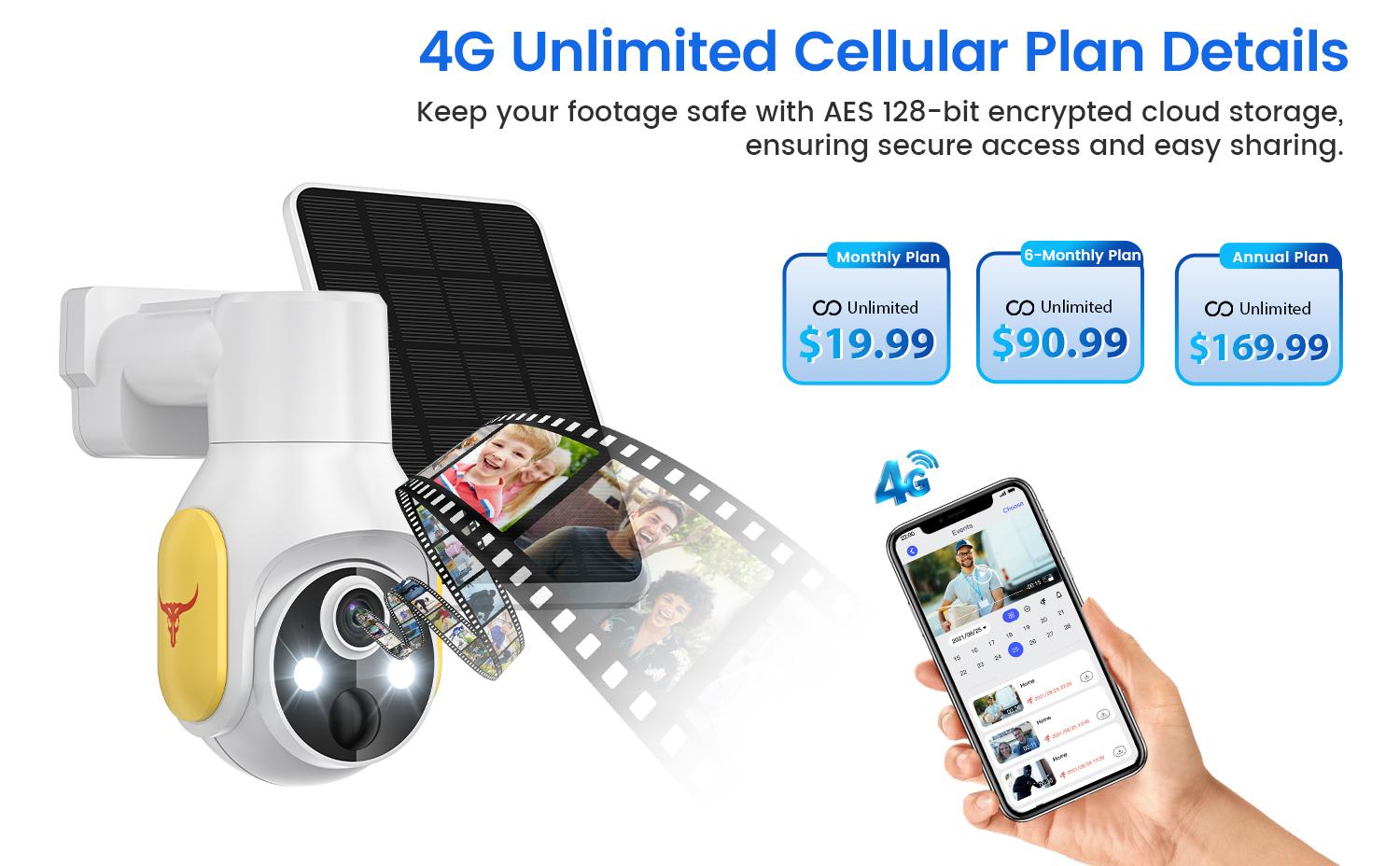 4G LTE Cellular Security Camera with Solar Panel, 1080p HD, AI Motion Detection, Pan Tilt, 2-Way Talk, Night Vision, SIM Card Included, Works with Verizon/AT&T/T-Mobile, No WiFi Needed, IP65 4G LTE Cellular Security Camera with Solar Panel, 1080p HD, AI Motion Detection, Pan Tilt, 2-Way Talk, Night Vision, SIM Card Included, Works with Verizon/AT&T/T-Mobile, No WiFi Needed, IP65