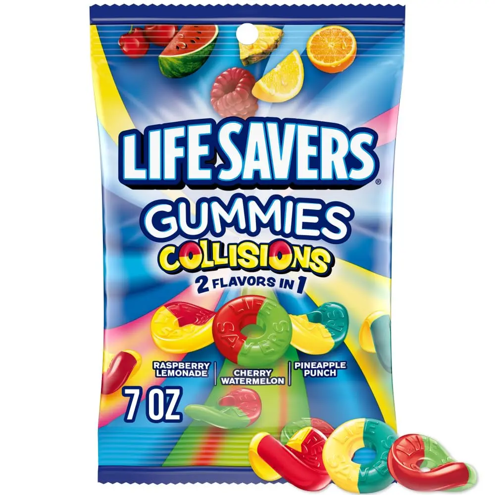 LIFE SAVERS Gummies Collisions Gummy Candy, 7 oz Bag LIFE SAVERS Gummies Collisions Gummy Candy, 7 oz Bag