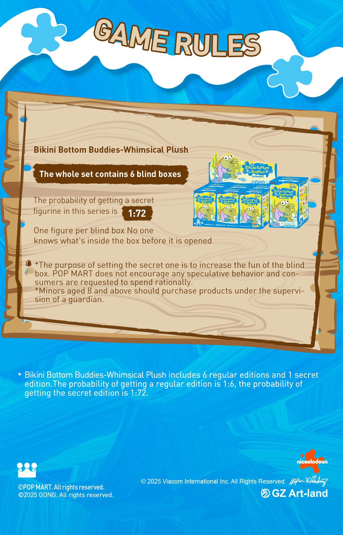 POP MART Bikini Bottom Buddies - Whimsical Plush Blind Box, Collectible Toys