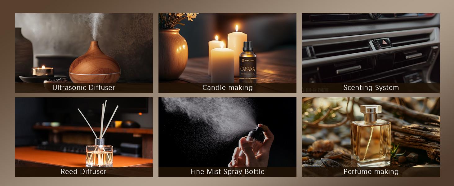 Ethlauff 3.5 fl oz Diffuser Oil For Humidifiers - Luxury Aromatherapy Scent Essential Oil - My Way, Ritz Carlton, Baccarat, Hints of Bright White Tea, Earthy Cedar, Hotel Fragrance Oil for Home, Home Care, Fragrance & Natural Scented Essential Oil