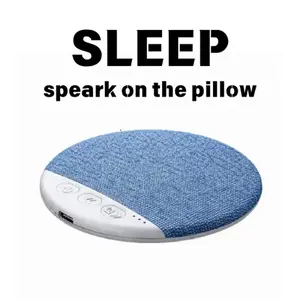 Under Pillow Speaker for Sleeping – Mini Bone Conduction Bluetooth Sleep Aid with Stereo Bass, White Noise, Volume Control, TF Card Support, and Auto-Off Function for Deep Sleep