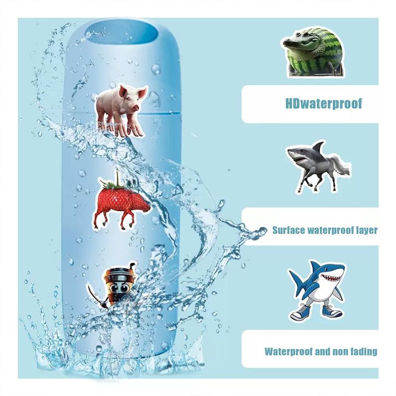 2 Roll Set of 1000 Stickers Brainrot Stickers, Italian Brainrot Temporary Tattoos, Italian Brainrot Funny Stickers Suitable for Enthusiasts of Humor and Unique Stickers