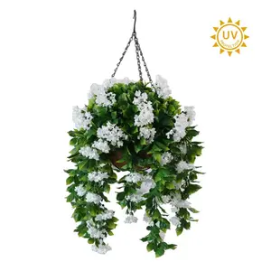 16" Lilac Hanging Basket, 2 Color Options