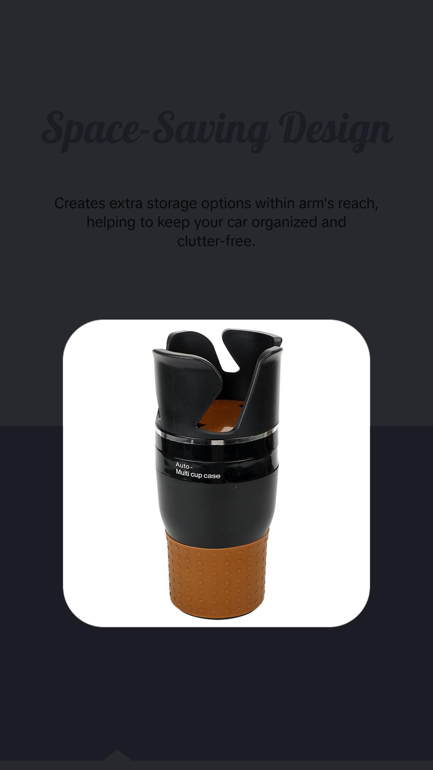 Car Cup Holder with Rotating Stand-Versatile Organiser