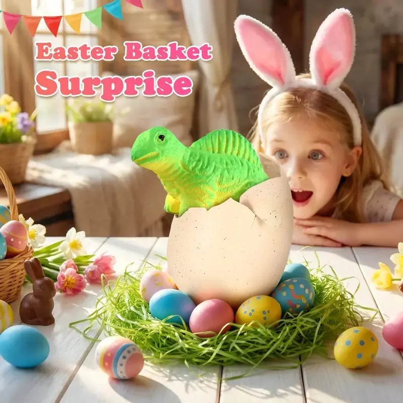 Jumbo Hatching Growing Dinosaur Egg, Water Hatch Dino Surprise Toy, Large Size Dinosaur Egg That Grows in Water, Easter Egg Hunt Supplies, Easter Basket Fillers, Kids Birthday Gift, Educational Science Toy