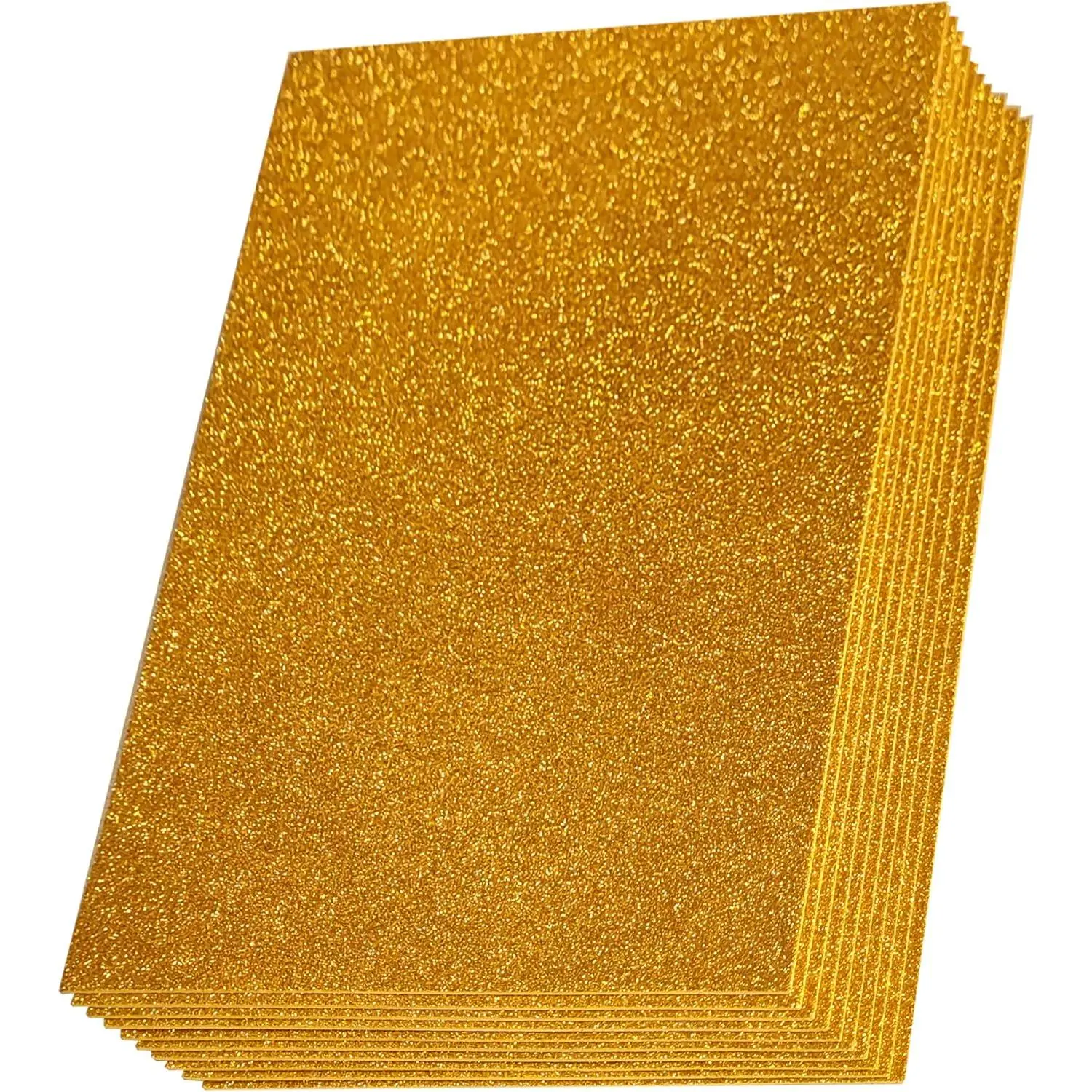 Sticky Glitter  Sheets for Craft, 10 Packs Thick Self-Adhesive Sparkle EVA Paper Stickers for School Projects, 30 x 20cm