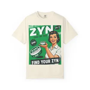 Find Your ZYN Retro Graphic T-Shirt Vintage Pop Art Nicotine Tin Design Tee for Men Women | Retro Tobacco Parody Shirt Aesthetic Streetwear | Funny Meme Graphic Tee | Gift for Him Her Friends | Distressed Vintage Style Viral TikTok Unisex Shirt