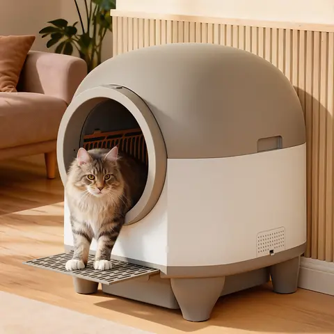 Warcat 90L Automatic Litter Box Unit - Smart Self-Cleaning, 2.4G WiFi, App/Phone Total Control, Smart/Safety Sensors, Radar Cycle Stop, 10-Day Waste Drawer, Scented Gel Odor Control, Quiet, Multi-Cat Fit Gift for Cat Lovers #Familyfun #Cozyhome