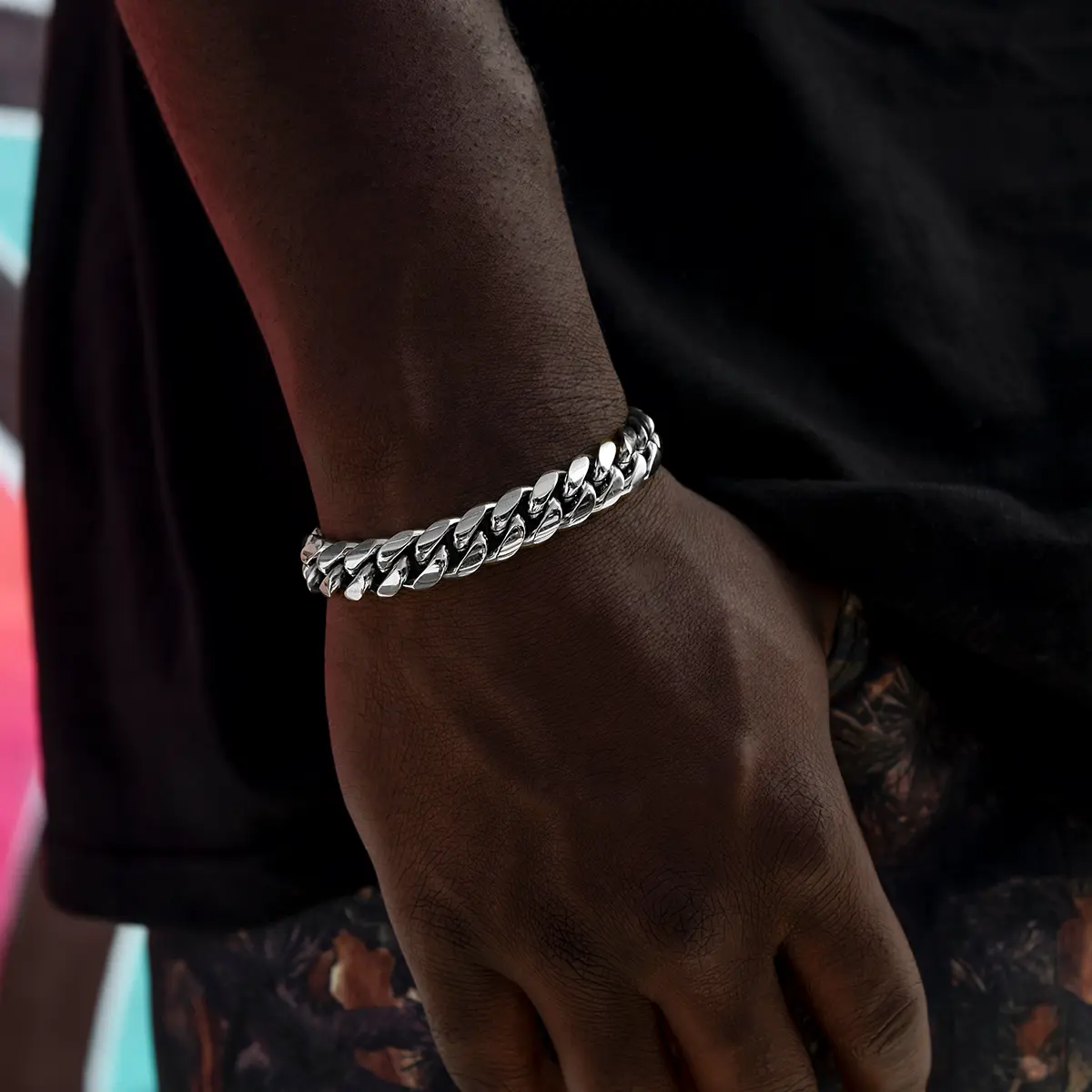 GLD Signature Cuban Link Bracelet in White Gold - 12mm  - Perfect Gift