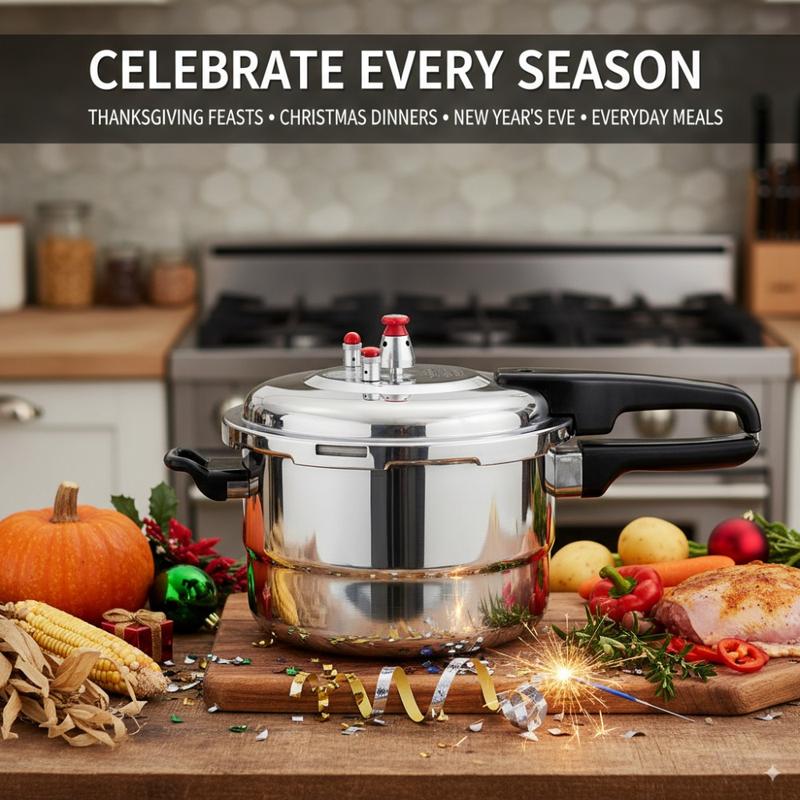 Barton 9.5 Quart Stainless Steel Pressure Cooker Multi-Function Stovetop Canner for Fast Cooking & Steam Cooking Simultaneously Ideal for Family Dinners Camping Trips & Outdoor Fun Barton 9.5 Quart Stainless Steel Pressure Cooker Multi-Function Stovetop Canner for Fast Cooking & Steam Cooking Simultaneously Ideal for Family Dinners Camping Trips & Outdoor Fun