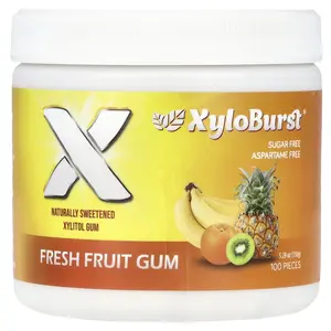 Xyloburst Xylitol Gum, Fresh Fruit, 100 Pieces, 5.29 oz (150 g)