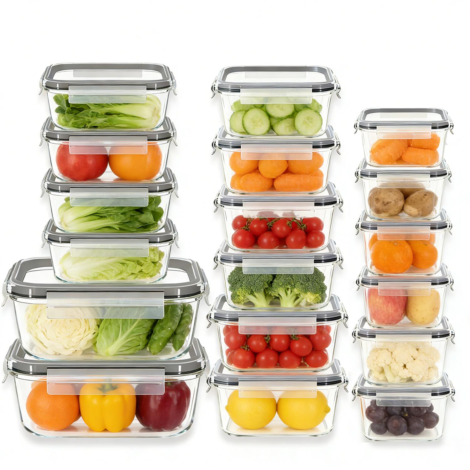 12pc Borosilicate Glass Storage Containers with Lids | 12 Airtight/Freezer Safe Food Storage Containers for Pantry and Kitchen | Meal Prep Container for Lunch | Glass Tupperware Set TikTokShopBlackFriday