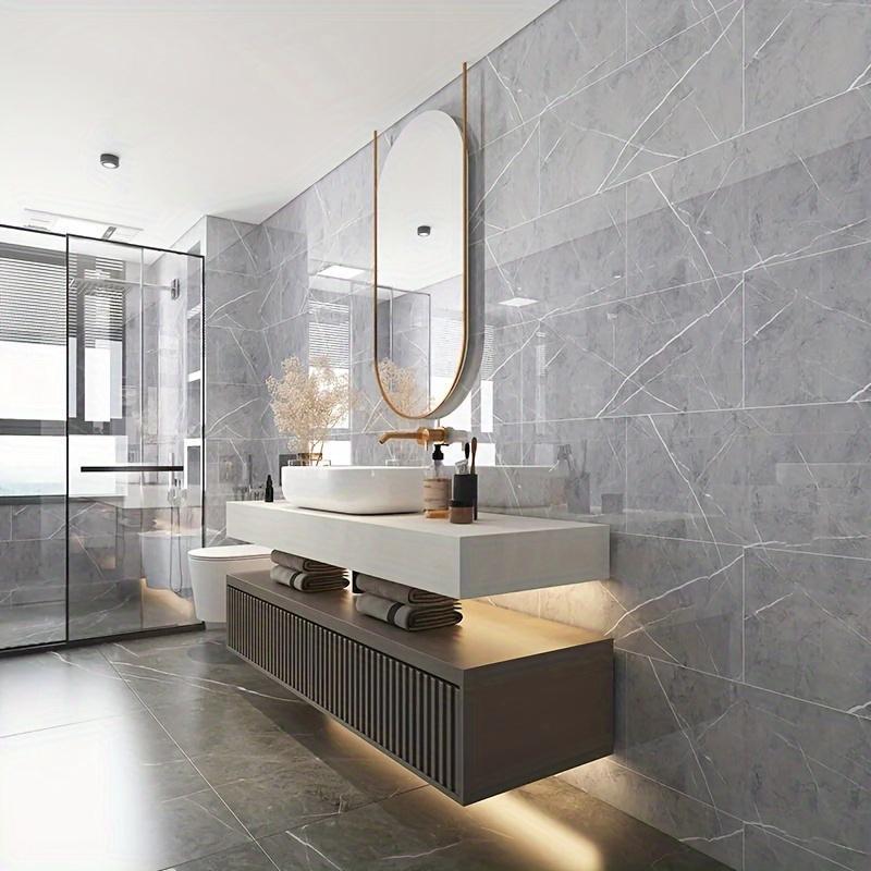 20pcs of Marble Imitation Tile Self-Adhesive Wall Stickers, Peel And Stick, Suitable for Living Room, Kitchen, Bathroom Wall Renovation, Waterproof And Oil-Proof Surface, Easy to Care, 23.62 Inches * 11.81 Inches