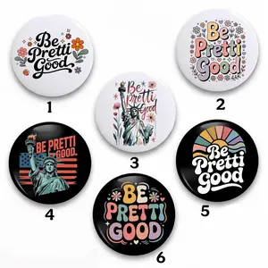 Be Pretti Good Pin Button 13 Packs Retro & Vibrant Style Activism Accessory Political Protest Gear Unique Designs High-Quality Metal Shell