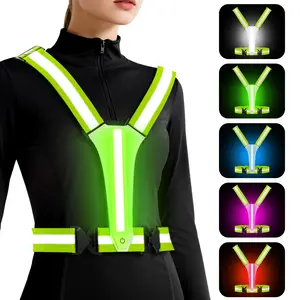 LED Reflective Vest Running Gear  Colors High Visibility