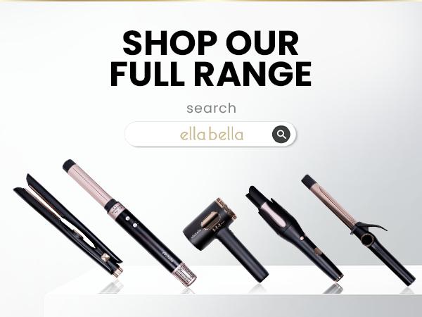 ELLA BELLA Heated Round Thermal Blowout Brush w Infrared • Negative ION Hot Hair Brush • Volumizer Styler & Curler in 1 • Fast HeatUp • Dual Voltage International Use • Swivel Cord, Auto ShutOff