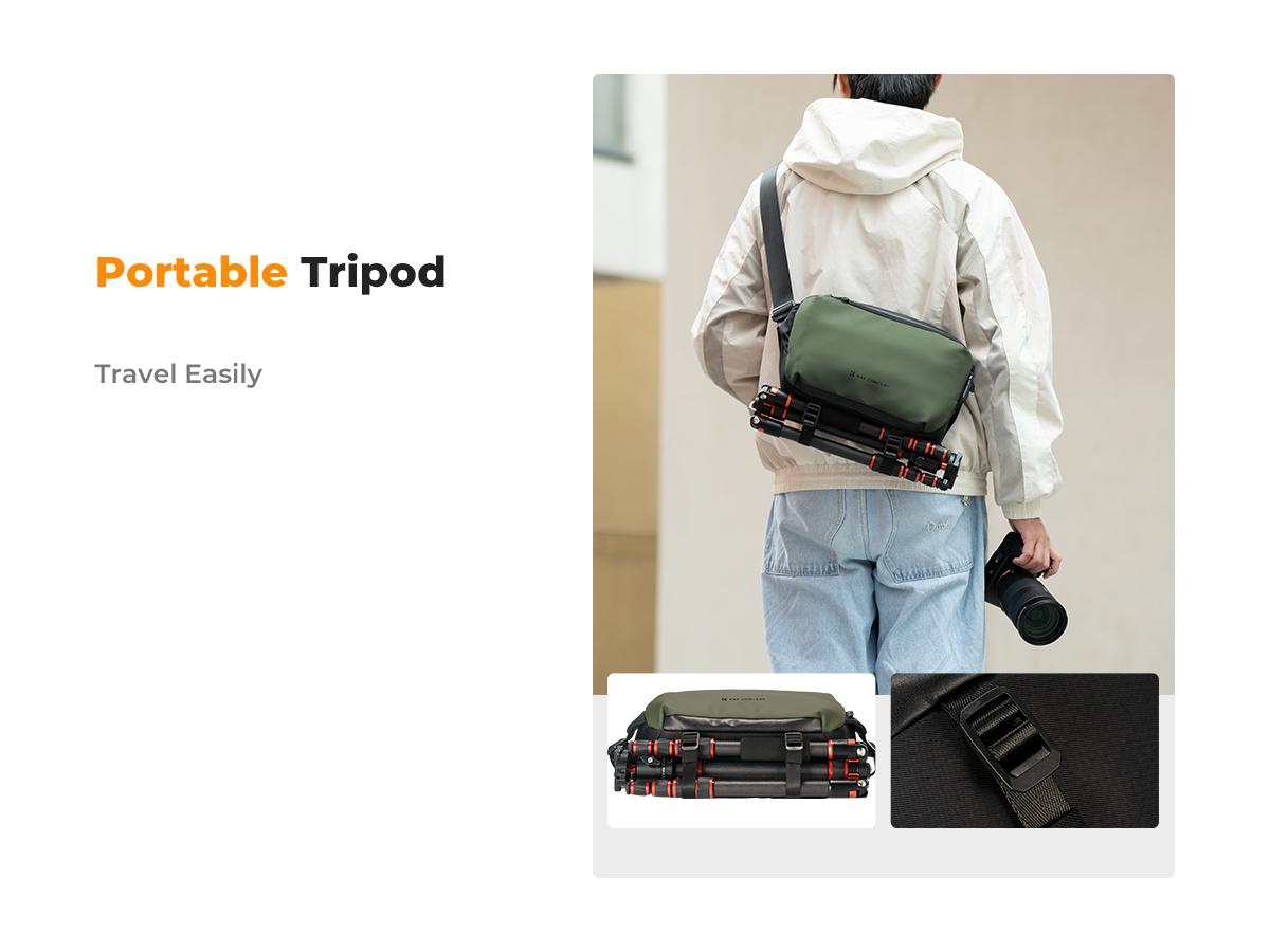 K&F Concept 2 in 1 Sling Bag Everyday Shoulder Bag & Multifunction Photography Crossbody Camera DSLR Backpack Portable Bag