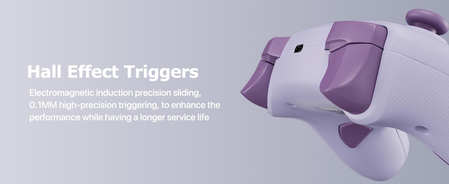 Wireless Switch Controller with 2.4G Adapter for Switch Switch2/Lite/OLED PC Android iOS, Hall Effect Joysticks Triggers, Dual Vibration, 2 Back Custom Macros, Turbo Function, No Stick Drift, AG46 Purple gamer gifts Wireless Switch Controller with 2.4G Adapter for Switch Switch2/Lite/OLED PC Android iOS, Hall Effect Joysticks Triggers, Dual Vibration, 2 Back Custom Macros, Turbo Function, No Stick Drift, AG46 Purple gamer gifts