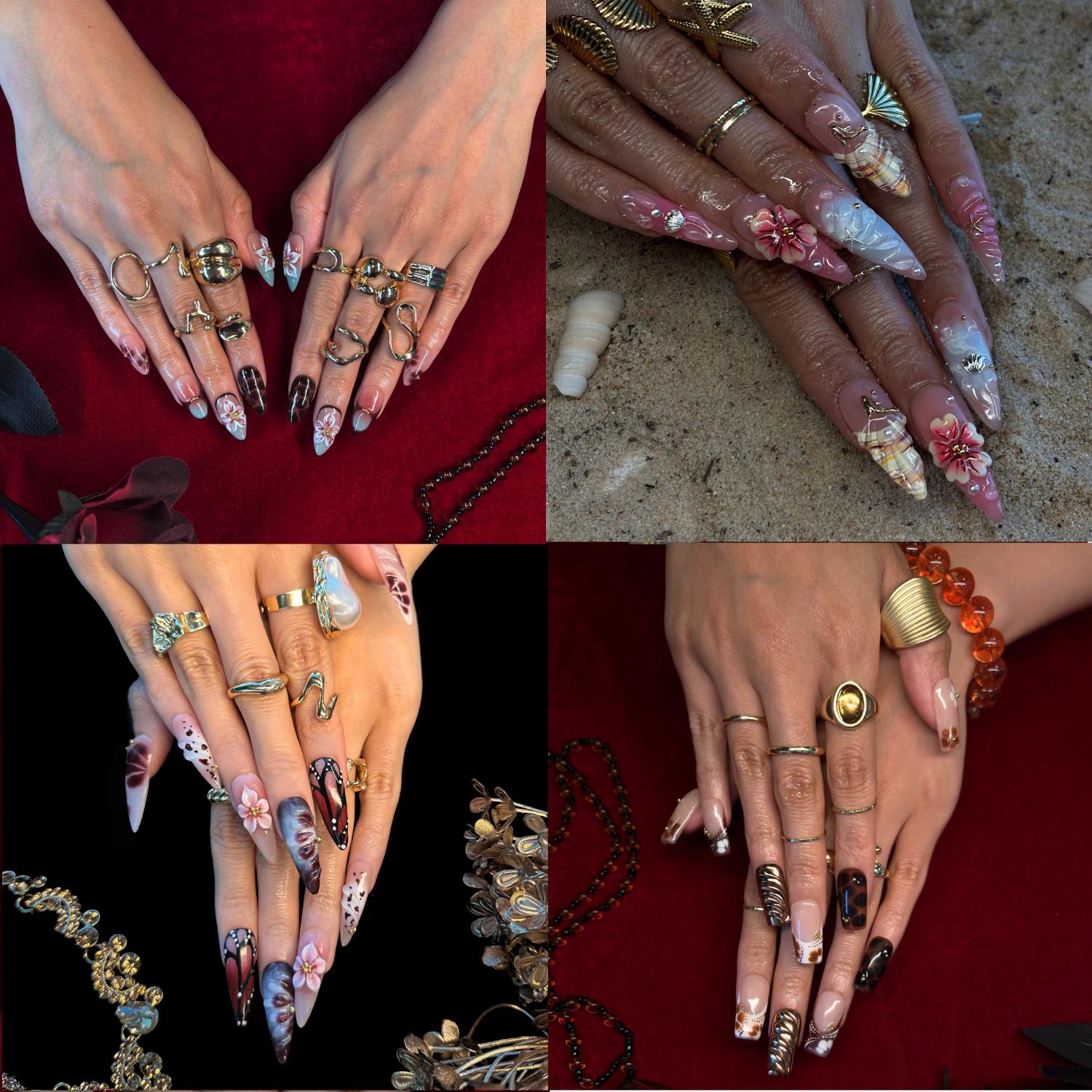 NailPhoria BEST-SELLING Collection - Handmade Press-On Nails | Reusable, Salon-Quality, Long-Lasting, Glossy Design