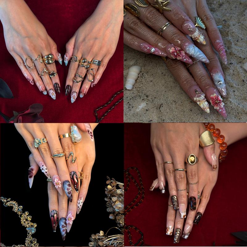 NailPhoria BEST-SELLING Collection - Handmade Press-On Nails | Reusable, Salon-Quality, Long-Lasting, Glossy Design