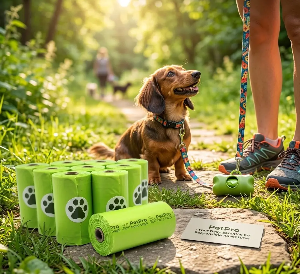 PetPro Poop Bags - Ultra Durable Leak-Proof Waste Bags for Dogs & Cats, Vegan Friendly, Green, Available in 100 Rolls, 200 Roll, 20, 25, 10 & 5 Rolls