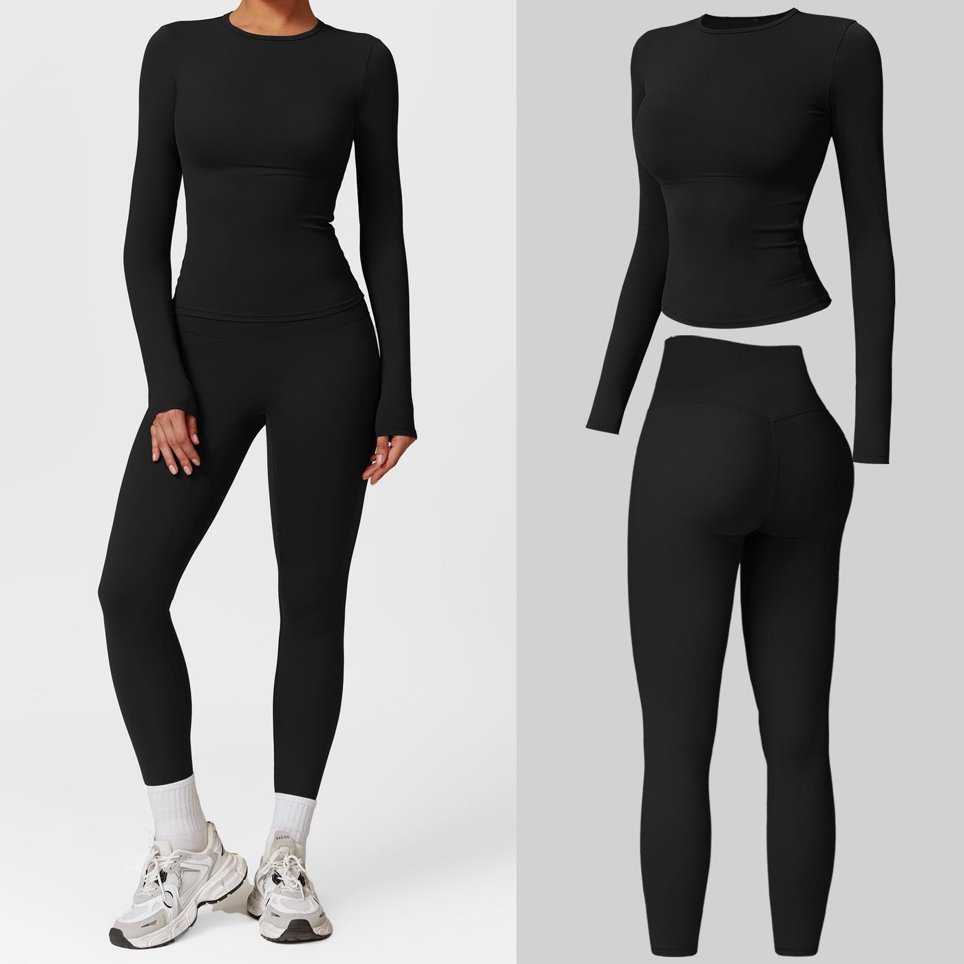 MFVIM 2-Piece Impact  Set for  Women's Long/Short Sleeve T-Shirt Tank Top +  Impact Shorts with Butt Lift, Seamless  Biker Shorts, Going Out  Set,  Clothing, Skinny Sports Apparel, Compression Activewear  Wear  Clothin gym fitness workout Yoga Bottoms Spr