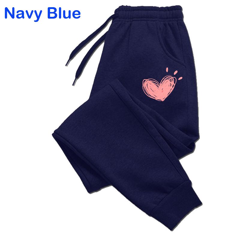 Women Cute Heart Printed Sweatpants