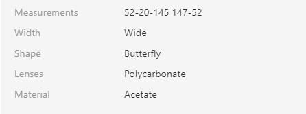 「TIJN-Classic-Borya」Chunky Acetate Butterfly Shaped Sunglasses for Women TAC Lens Acetate & Metal Frame UV400 Protection Sunglasses