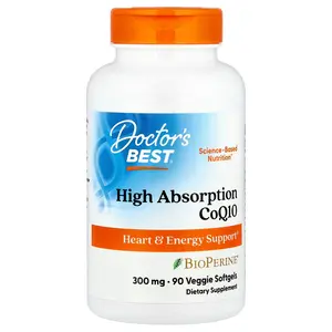 Doctor's Best High Absorption CoQ10, 300 mg, 90 Veggie Softgels