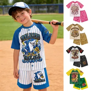 Italian Brainrot Meme Character  Athletic Mesh Baseball Jersey T-Shirt andShorts Outfit Set Toddler to Big Kid Sizes Including Ballerina Cappuccino and Chimpanzini Bananini