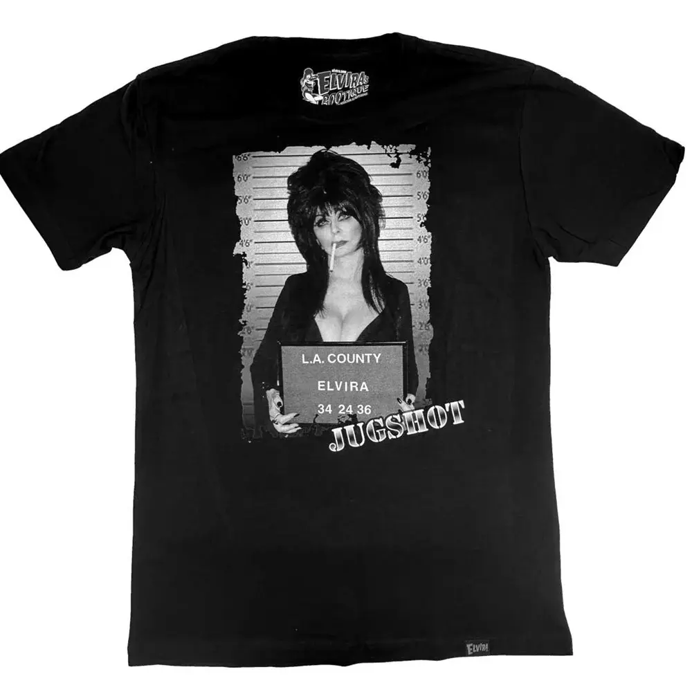 Elvira Jugshot Mugshot Men's Black T-shirt