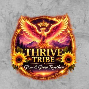 Thrive Tribe Glow & Grow Together Shirt | Phoenix Motivational Tee | Unisex Graphic T-Shirt | Live Host Support | Ash, Black, Sand & Smoke