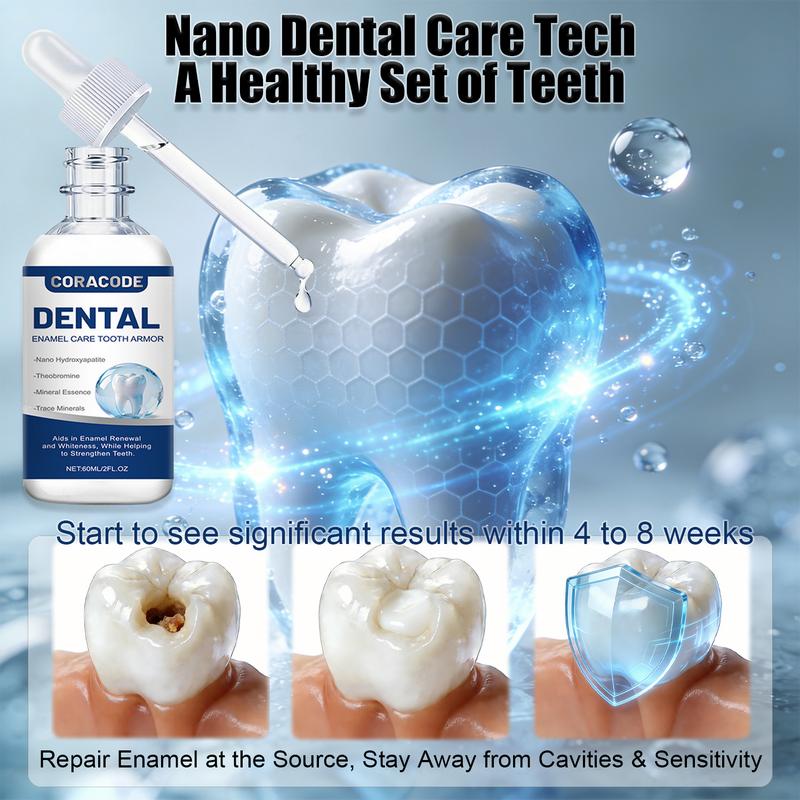 CORACODE Tooth Armor Liquid Drops for Sensitive Teeth, Enamel Care Drops to Support Stronger Teeth & Soothe Sensitivity， Daily Oral Care Routine 60 ml