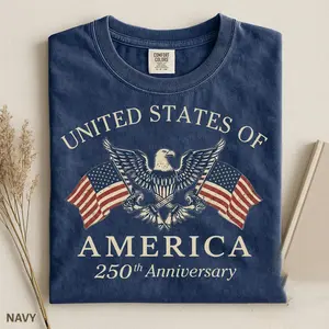 America 250th Anniversary Shirt, Patriotic Graphic Tee, Vintage Style USA Flag T-Shirt, 4th of July T-Shirt