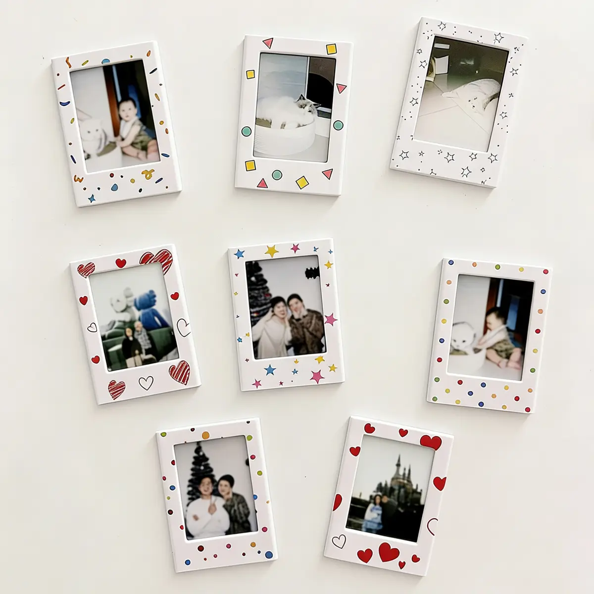 Set of 4 or 8 pieces: photo magnet, diy fridge magnet, refrigerator magnets, refrigerator decor magnet, magnetic frame,