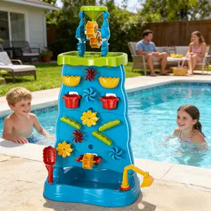 Sand and Water Play Table Summer Outdoor Beach Toy Backyard Pool Fun Outdoor Toy Birthday Easter Christmas Holiday Gift for Toddlers