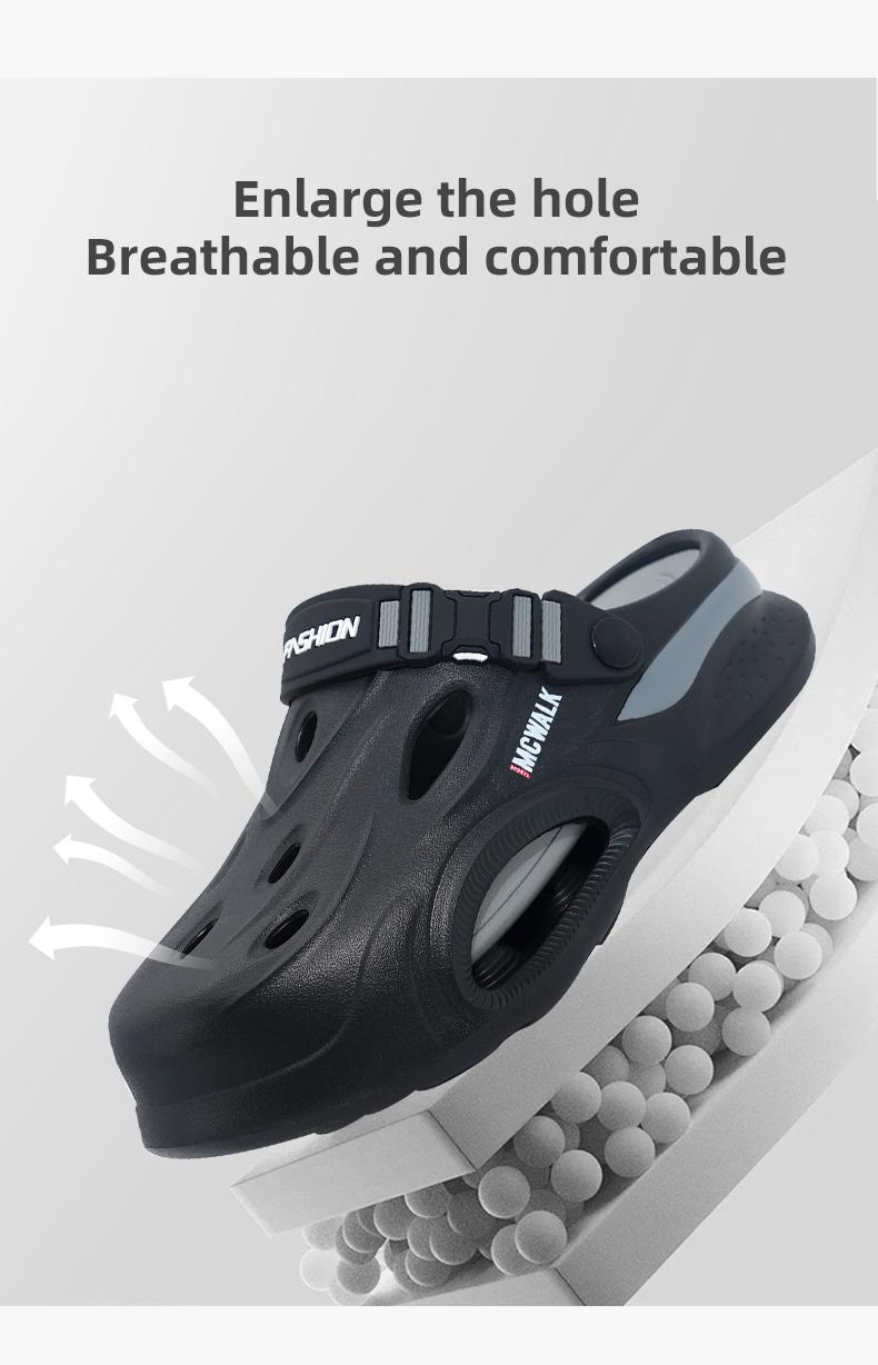 Unisex Sporty Slip on Clogs，Casual Comfortable Breathable Beach Water Sandals,Soft Non-Slip Sports Slippers for Indoor & Outdoor