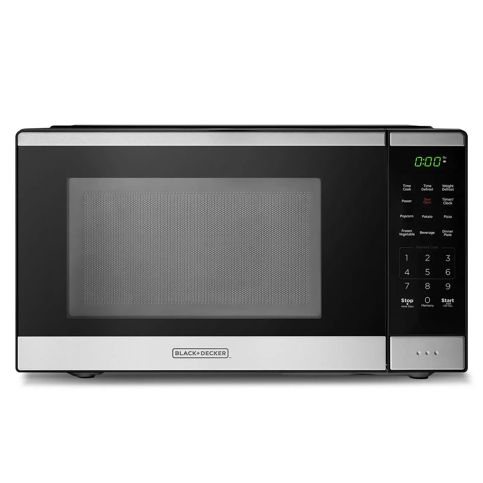 BLACK+DECKER 0.9 Countertop Microwave Oven,  gift, 0.9 Cu Ft, 6 Auto Menus, Child Lock, Memory Function, 10 Power Levels, Easy One-Touch Start, Digital Panel, Jumpstart, Gift, Mother’s Day