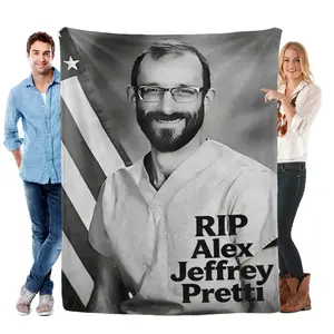Personalized Blanket RIP Alex Jeffrey Pretti Tribute Soft Flannel Blanket  Personalized Custom Decorative Blanket Parade Blanket