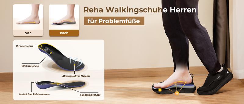 FitVille Men's EasyTop Wings Diabetic sporty Shoes V2 Boy Footwear Comfort Flat Soft Mix Color Sneaker Runner summer shoes High Rebound Midsole Honeycomb Rubber Outsole Stable Heel Ring mens shoes Outdoorfun