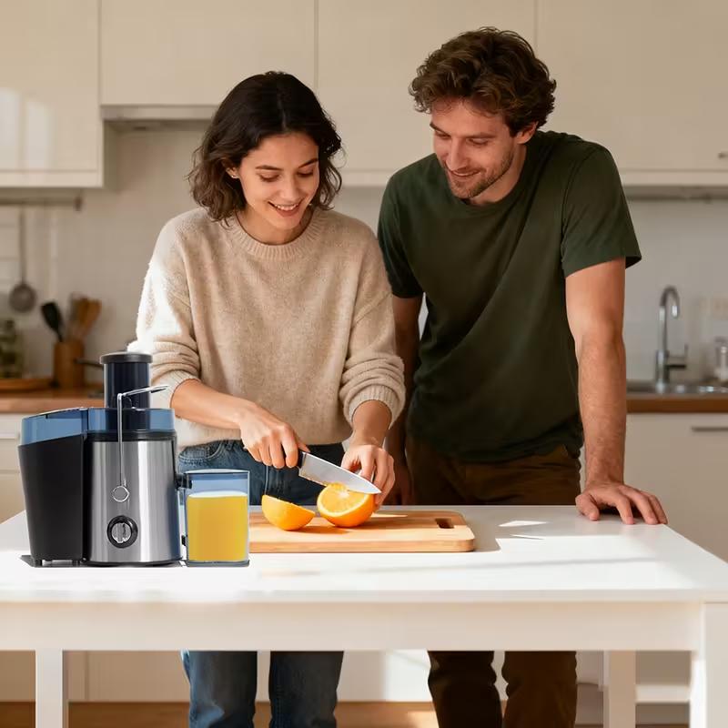 High-Speed Centrifugal Juicer with 22000 RPM, Featuring a 3-Inch Feed Inlet, a 17-Ounce Juice Cup, a 400W Motor, Easy Cleaning And Detachable Parts, Three Speed Settings,Extractor for Fruits & Vegetables,for Christmas Supplies And Gifts.