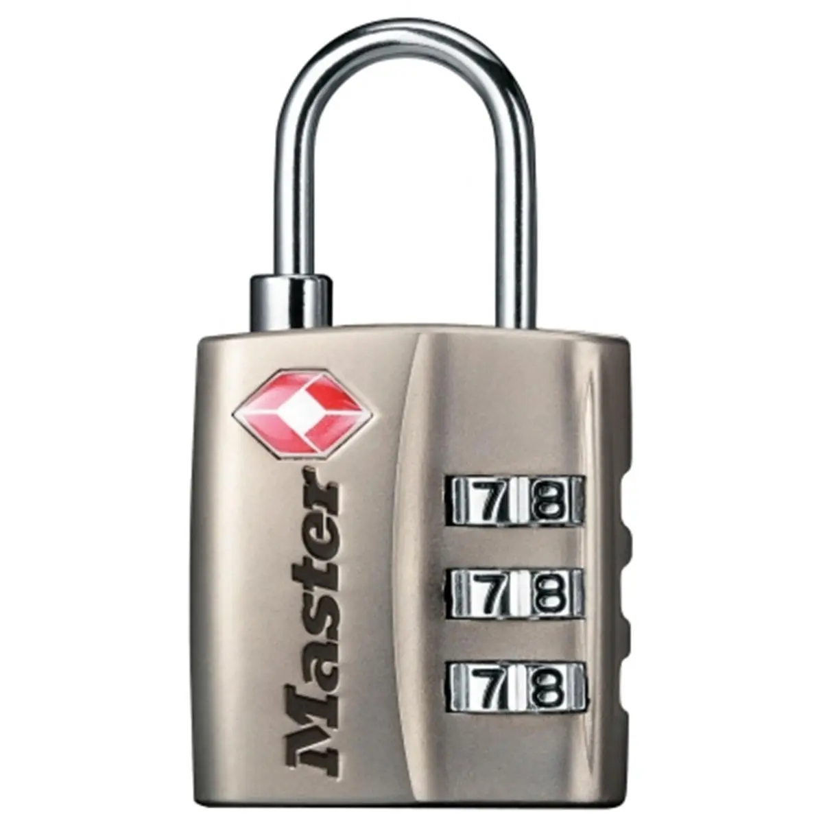 212 MAIN Metal Combination Lock - Durable TSA-Accepted Nickel Finish Security Lock, Set-Your-Own for Motorcycle Luggage Airtravel Accessories 4680DNKL, Airplane Travel Accessories