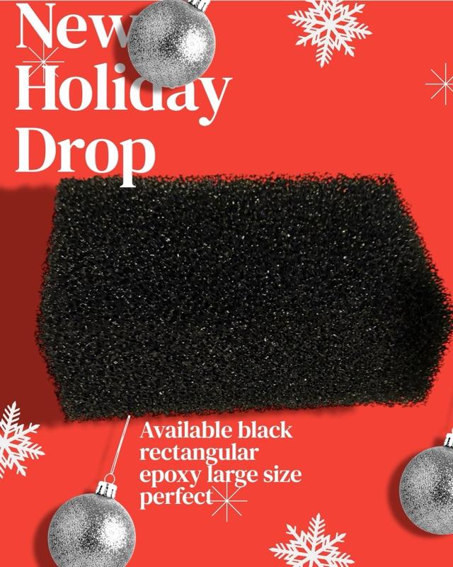 Black Rectangular Epoxy Sponge Large Size 8x4x2 1/2 Inches Perfect for Cleaning and Washing Durable Surface Ideal for Household and Commercial Use Black Rectangular Epoxy Sponge Large Size 8x4x2 1/2 Inches Perfect for Cleaning and Washing Durable Surface Ideal for Household and Commercial Use