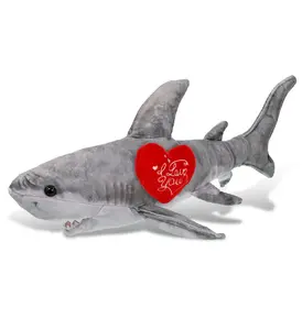 DOLLIBU 20" Red "I Love You" Heart Stuffed Animal - Wild Collection Plush Shark