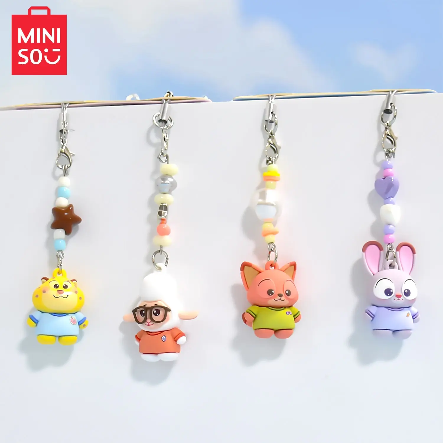 Disney Zootopia Mini Figure Dual Charm, Cute Phone Strap Lanyard Bag Pendant Accessory For Fans & Girls,Bag Charm Decor For Kids & Cartoon Fans Smartphone Cellphone#Summervibes