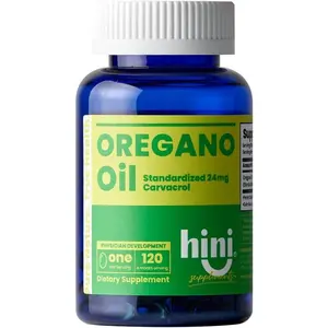 HINI Oregano Oil Softgels 24mg Carvacrol 120 Capsules - Wild Oil of Oregano Supplement for Immune Support Digestive Health Respiratory Wellness Natural Antioxidant Herbal Supplement Non-GMO Made in USA