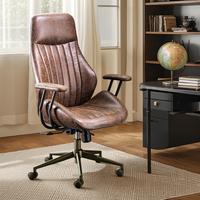 Suede Dark Brown, High Back 